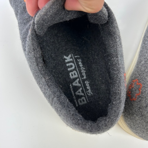 Baabuk merino wool sneakers men size EU 45 US 11.5 gray orange laces - Picture 10 of 10
